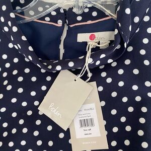 Boden Mavy Blue Dress with White Dots